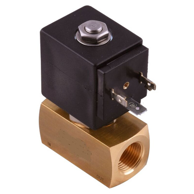 RS PRO Solenoid Valve, 2 port(s) , NC, 220 V, 1/2in