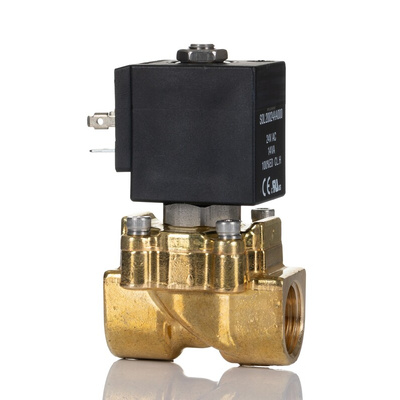 RS PRO Solenoid Valve, 2 port(s) , NC, 24 V, 1/2in