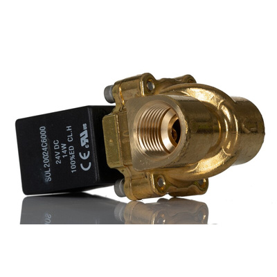 RS PRO Solenoid Valve, 2 port(s) , NC, 24 V, 1/2in