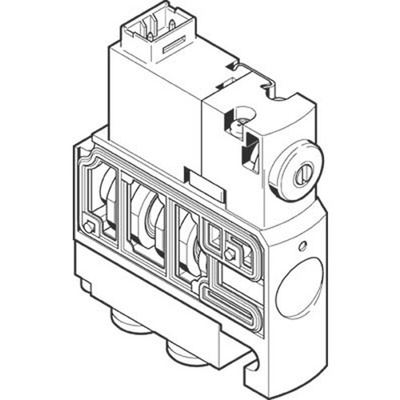 Festo Solenoid Valve CPVSC1-M1H-N-T-Q3O, 1 port(s) , NO, 24 V dc, 3/2in