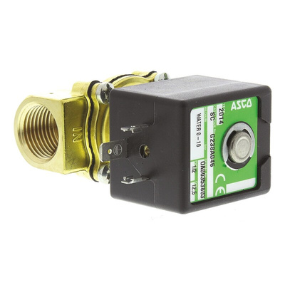 EMERSON – ASCO Solenoid Valve SCG238A046-24VCC, 2 port(s) , NC, 24 V dc, 1/2in