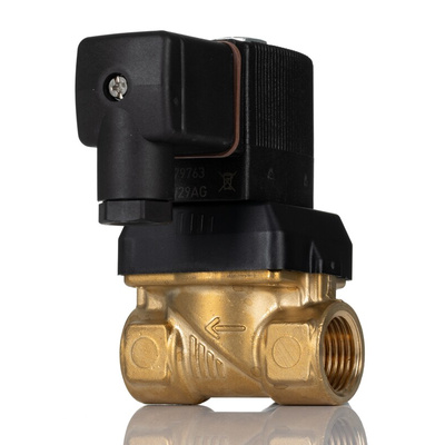 Burkert Solenoid Valve 221603, 2 port(s) , NC, 24 V ac, 1/2in