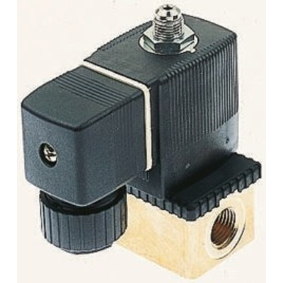 Burkert Solenoid Valve 125338, 3 port(s) , NC, 24 V ac, 1/8in