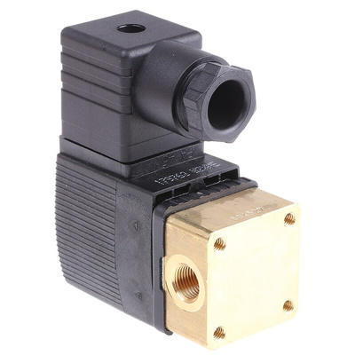 Burkert Solenoid Valve 125334, 3 port(s) , NC, 24 V ac, 1/8in