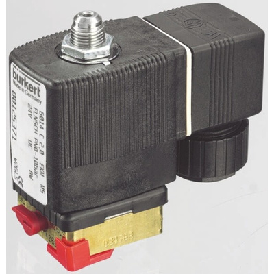 Burkert Solenoid Valve 125374, 3 port(s) , NC, 230 V ac, 1/8in