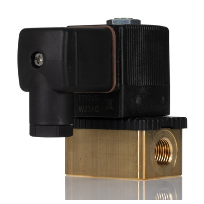 Burkert Solenoid Valve 125304, 2 port(s) , NC, 230 V ac, 1/4in