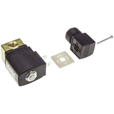 Burkert Solenoid Valve 134240, 2 port(s) , NC, 24 V dc, 1/8in