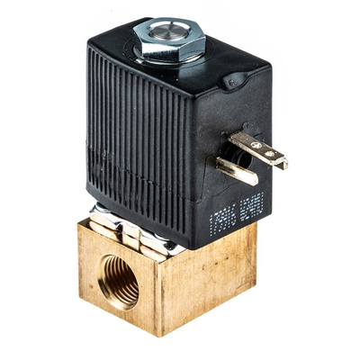 Burkert Solenoid Valve 134071, 2 port(s) , NC, 24 V dc, 1/8in