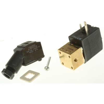 Burkert Solenoid Valve 134143, 3 port(s) , NC, 24 V dc, M5