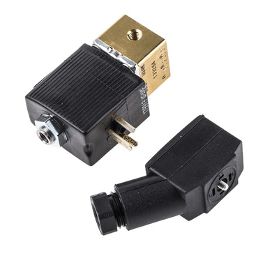 Burkert Solenoid Valve 134146, 3 port(s) , NC, 230 V ac, M5