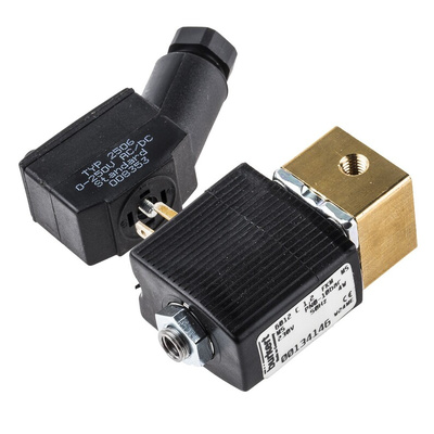 Burkert Solenoid Valve 134146, 3 port(s) , NC, 230 V ac, M5