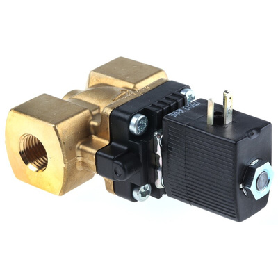 Burkert Solenoid Valve 143309, 2 port(s) , NC, 230 V ac, 1/4in
