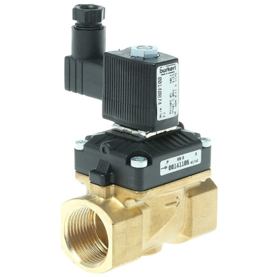 Burkert Solenoid Valve 140874, 2 port(s) , NC, 230 V ac, 3/4in