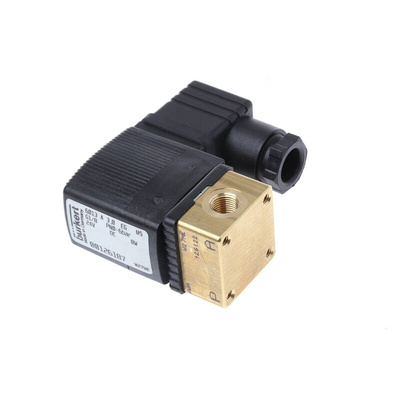 Burkert Solenoid Valve 126187, 2 port(s) , NC, 24 V dc, 1/8in