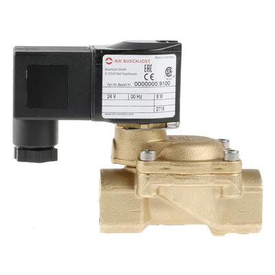 Buschjost Solenoid Valve 8240200.9101.02400, 2 port(s) , NC, 24 V dc, 1/2in