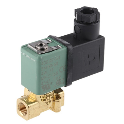 EMERSON – ASCO Solenoid Valve SCG356B002VMS.24/50-60, 3 port(s) , NC, 24 V ac, 1/8in