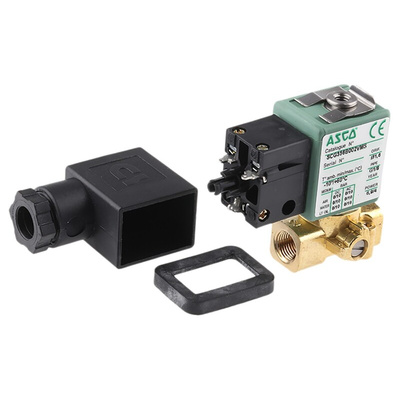 EMERSON – ASCO Solenoid Valve SCG356B002VMS.24/50-60, 3 port(s) , NC, 24 V ac, 1/8in