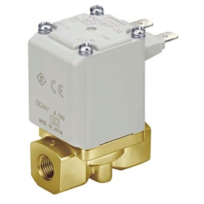 SMC Solenoid Valve VX232ALA, 2 port(s) , NC, 230 V ac, 1/4in