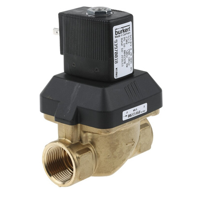 Burkert Solenoid Valve 221633, 2 port(s) , NC, 230 V ac, 3/4in