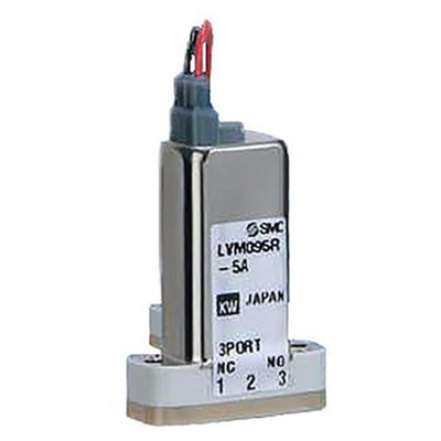 SMC Solenoid Valve LVM095R-6A-6-Q, 3 port(s) , Universal, 12 V dc