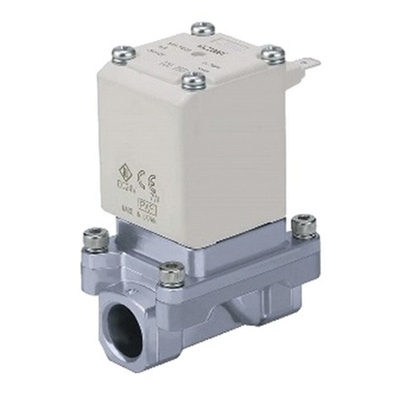 SMC Solenoid Valve VXZ232BLA, 2 port(s) , NC, 230 V ac, 3/8in