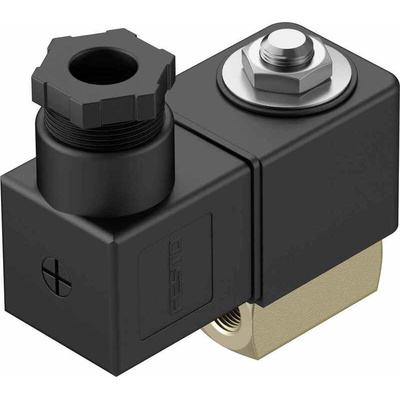 Festo Solenoid Valve VZWD-L-M22C-M-G18-20-V-1P4-15, 2 port(s) , NC, 24 V dc, 1/8in