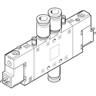 Festo Solenoid Valve CPE18-M2H-5JS-QS-10, 5 port(s) , 110 V ac, 10mm