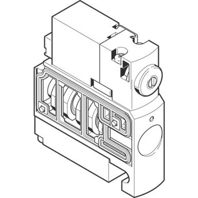 Festo Solenoid Valve CPVSC1-M1H-N-P, 1 port(s) , NO, 22 V dc, 3/2in