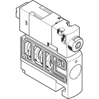 Festo Solenoid Valve CPVSC1-M1LH-D-H-Q4C, 1 port(s) , NC, 24 V dc, 2/2in