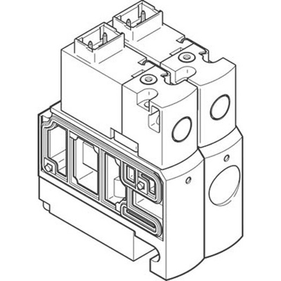 Festo Solenoid Valve CPVSC1-M5H-J-T-Q4, 2 port(s) , 12 V dc, 5/2in