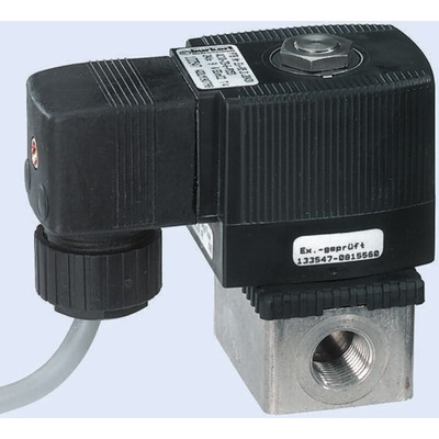 Burkert Solenoid Valve 351926, 2 port(s) , NC, 230 V ac/dc, 1/8in