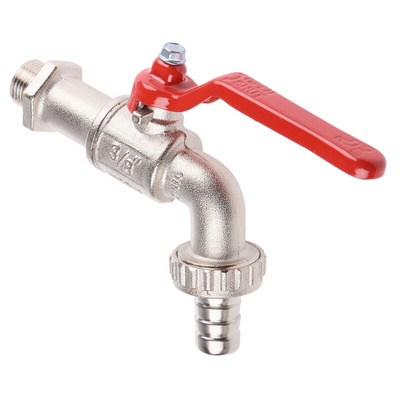 RS PRO Chrome Plated Brass Lever Bib Tap, 3/8in