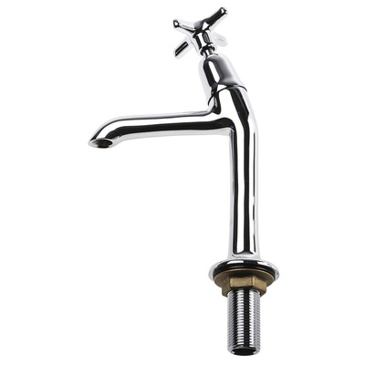 Pegler Yorkshire Chrome Plated Brass Twist Handle High Neck Hot Sink Tap, 1/2in
