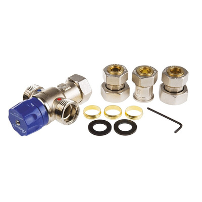 Reliance Bronze Thermostatic Washroom Valve, 15mm Compression