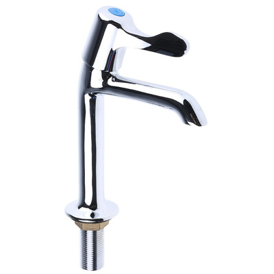 Pegler Yorkshire Chrome Plated Brass Quarter Turn Lever Handle High Neck Cold Sink Tap, 1/2in