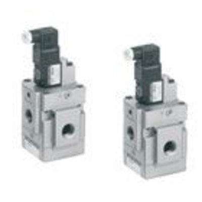3 Port Solenoid Valve 24VDC 1/2 Inch Body Ported Normally Closed