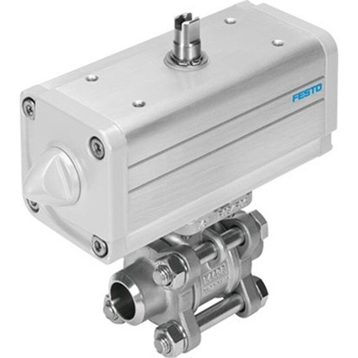 Festo Pneumatic 2 port Actuated Ball Valve - Double Acting, 6 - 8.4bar Operating Pressure