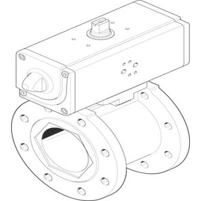 Festo Pneumatic 2 port Actuated Ball Valve - Double Acting, 6 - 8.4bar Operating Pressure