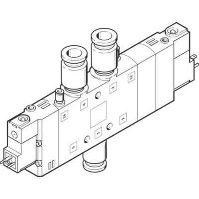 Festo Solenoid Valve CPE24-M3H-5/3GS-QS-10, 5 port(s) , Normally Closed, 230 V ac, 10mm