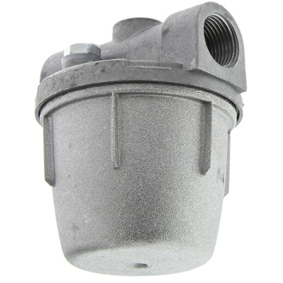 RS PRO 2 bar Aluminium Heating Oil Filter, 3/8 in BSPP, 61 x 61 x 75mm