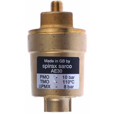 Spirax Sarco Copper Alloy Automatic Air Vent 1/2 in BSPP 1/4 in BSP