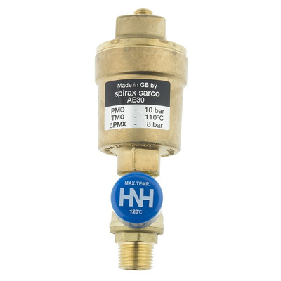 Spirax Sarco Copper Alloy Automatic Air Vent 1/2 in BSP, 1/4 in BSP