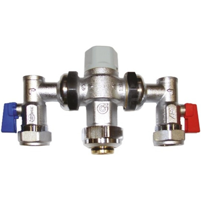 Altecnic Brass Thermostatic Washroom Valve, 22mm Compression