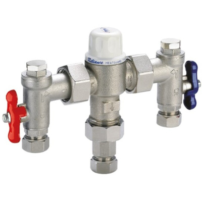 Reliance Cast Gun Metal Thermostatic Mixing Valve, 22mm BSP