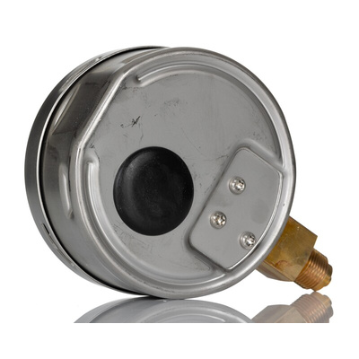 RS PRO BSP 3/8 Analogue Pressure Gauge 0bar Bottom Entry, -1bar min.