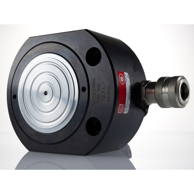 RS PRO Single, Portable Low Height Hydraulic Cylinder, 75t, 16mm stroke
