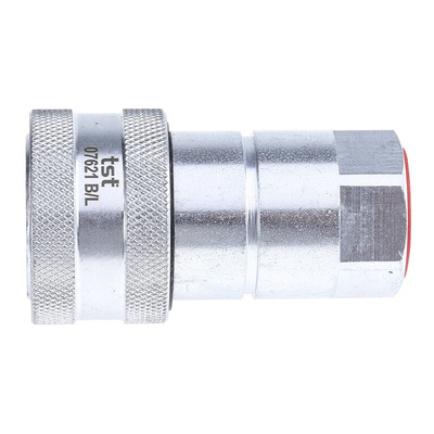 RS PRO Steel Female Hydraulic Quick Connect Coupling, BSP 1/2 Female