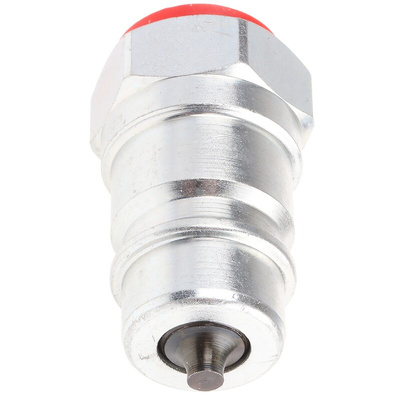 RS PRO Steel Male Hydraulic Quick Connect Coupling, BSP 1/2 Male