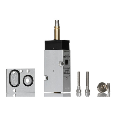 RS PRO 5/2 Pneumatic Solenoid Valve - Solenoid/Spring G 1/4 MNH Series 12 V dc, 24 V dc, 110V ac