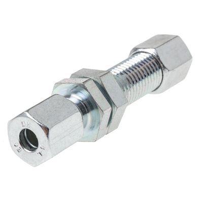 Parker Hydraulic Bulkhead Compression Tube Fitting M12 x 1.5 Made From Chromium Free Zinc Plated Steel